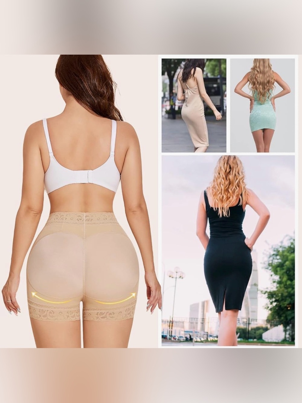 SHAPSHE Butt Lifting & Tummy Control Shapewear Body Shaper Shorts Size XXXL
